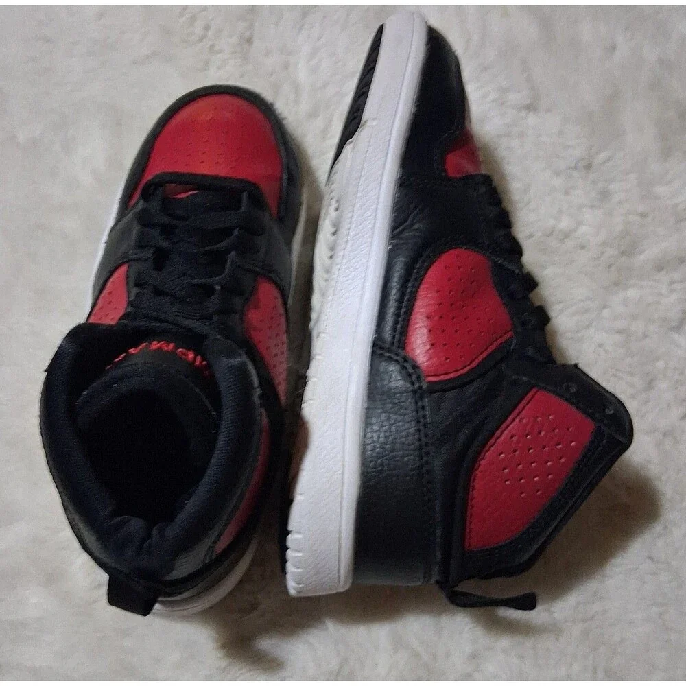 Jordan Jumpman Boys High Top Sneakers Red Black sz 1 youth